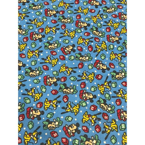 Disney Babies Blue Fabric Sheet, Bedsheet, Bright, Cartoon Characters - Picture 1 of 4